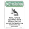 Signmission OSHA SAFETY INSTRUCTIONS, 10" Height, Aluminum, 10" x 7", Portrait, OS-SI-A-710-V-11481 OS-SI-A-710-V-11481 - alternate 1
